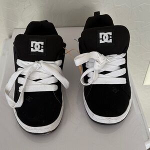 DC Kids Classic Black and White Sneakers